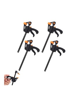 Buy Quick Grip Clamp, Woodwork Ratchet Bar Clamp F Wood Clamps Set One Handed for Fast and Easy Clamping Applications 4inch distance 4 Pack in UAE