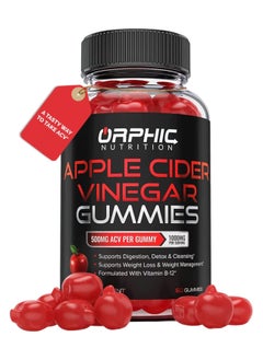 Buy Apple Cider Vinegar Gummies - 1000mg - Formulated to Support Weight Loss Efforts & Gut Health* - Supports Digestion, Detox & Cleansing* - ACV Gummies W/VIT B12, Beetroot & Pomegranate (60 Gummies) in Saudi Arabia