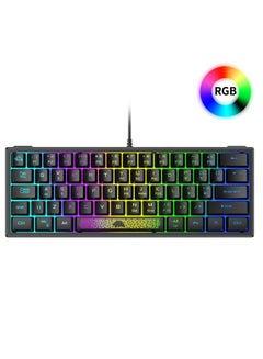 Buy Mechanical Gaming Keyboard with RGB LED Rainbow Backlit for PC Gamers in Saudi Arabia