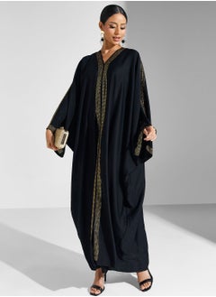 Buy Shimmer Detail Abaya With Sheila in Saudi Arabia