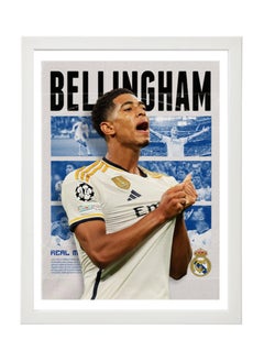 اشتري Jude Bellingham Real Madrid Framed Poster 30x40cm -Football Memorabilia, Soccer Collectible, Gift for boys في الامارات