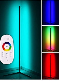 اشتري Standing Corner Mood Floor Lamp Corner Led Floor Lamp RGB Color Changing Atmosphere Light with Remote Control for Living Room, Bed Room في الامارات