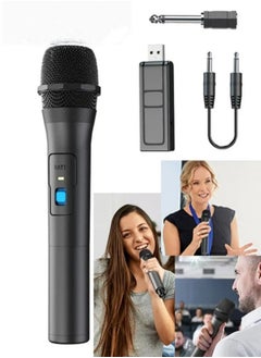 اشتري Wireless Microphone, Universal Handheld Karaoke Mic Speaker, Over 110 DB Outdoor Indoor Cordless Microphone System with USB Reciver for Singing, Karaoke, Speech, Wedding, Church في السعودية