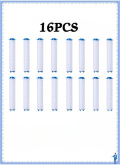 اشتري Set of 16 PP Cotton Filter, High Pressure Handheld Shower Head PP-Cotton Filter Cartridge (for Replacement) في السعودية