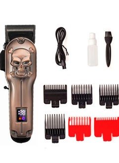 Buy LCD Digital Display Hair Trimmer Electric Vintage Hair Clipper for Men in Saudi Arabia