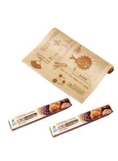 Buy 2 Roll Oven Blotting Paper, 800 x 30 cm Baking Parchment BBQ Oil Paper, Broiler Pan for Oven, Patty Paper in UAE