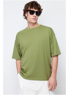 اشتري Khaki Men's Basic  Crew Neck Oversize/Wide Cut Short Sleeve T-Shirt في مصر