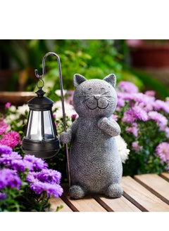 اشتري Solar Garden Light, Statue Cat Figurine Light with Solar Lantern for Garden, Waterproof Solar Statue Cat Light for Patio, Balcony, Yard, Perfect Housewarming Gift for Family, 1 Pcs في السعودية