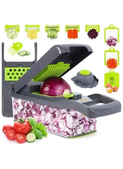 Buy 14-in-1 Safe Chopper Vegetable Cutter,Onion Chopper,Veggie Chopper,Chopper,Food Chopper Manual Hand,Vegetable Slicer,Kitchen Gadgets in Egypt