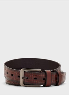 Buy Faux Embossed Leather Belt in UAE