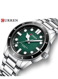 Buy Watches for Men Waterproof Analog Stainless steel Wristwatch Green 8450 in Saudi Arabia