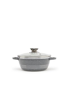 اشتري Non-Stick Casserole Pot Blue/Clear 20cm في الامارات