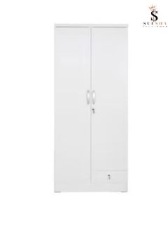 Buy 2 Door Wooden Wardrobe Cabinet Cupboard Engineered Wood Perfect Modern Stylish Heavy Duty. in UAE