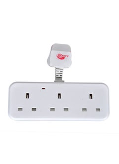 Buy Electric socket with three outlets/white in Saudi Arabia