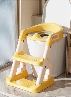 Buy Potty Training Seat for Baby,Toddlers Potty Training Toilet Seat Adjustable Step Seat Height Potty Seats Baby Toilet Potty Seat with Adjustable Step Stool Ladder, Baby Potty for Boys and Girls in Saudi Arabia