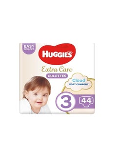 اشتري Huggies, Extra Care Culottes, Size 3, 6-11 kg, 44 Diaper Pants في الامارات