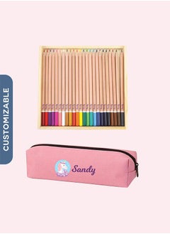 Buy Set of Personalised Pencil Case with Personalised Colours Pencil in UAE