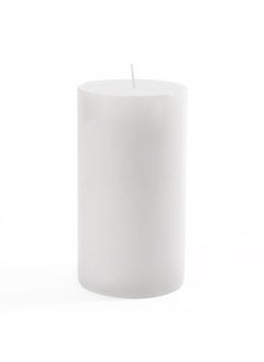 Buy Basics Pillar Candle, White - 10X18 Cm in UAE