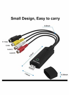 اشتري VHS to Digital Video Converter, USB 2.0 Capture Card, Compatible with Multiple Windows and Android OS في الامارات