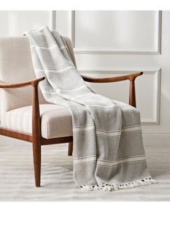 Buy Ginger Woven Cotton Throw - 152x127 cm in Saudi Arabia