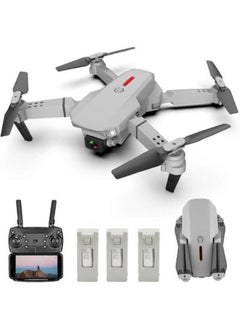 Buy LS-E525 WiFi FPV 4K Camera Drone Headless Mode Dual Camera Drone 3 Batterires Silver Grey Suitable for Beginners and Kids in Saudi Arabia