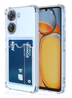اشتري حافظة هاتف بمحفظة رفيعة مزودة بفتحة للبطاقات حافظة شفافة واقية ناعمة مضادة للصدمات مع حامل بطاقة لهاتف Xiaomi Redmi 13C 4G في مصر
