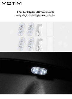 Buy 4 Pcs Car LED Lights Interior Portable LED Touch Lights with 6 Bright LED Lamp Beads USB Rechargeable Light Car Emergency White Light in Saudi Arabia