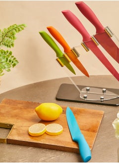 Buy Multicoloured 5 Piece Knife Block Set in Saudi Arabia