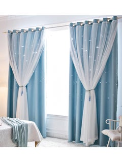 Buy Fabric Nation Blackout Curtains Thermal Insulated Bedroom Curtains for Living Room 100x250cm in UAE