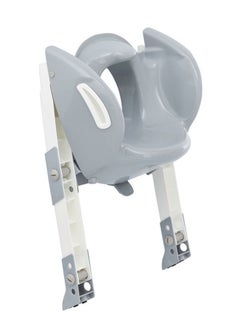 اشتري Kiddyloo Toilet Seat With Step, Grey في الامارات