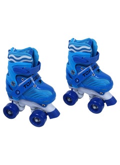 اشتري Top Gear Roller Skates Shoes TG 9008 Adjustable Double Row 4 Wheel with Accessories for Kids في الامارات