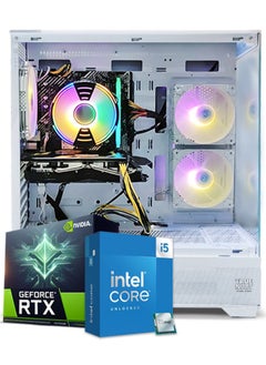 Buy Gaming PC, Intel Core i5-13400F, RTX 3060, 16GB RAM, 1TB SSD, Air Cooler 120 mm,650W PSU, Window 11 Pro, White Case in UAE