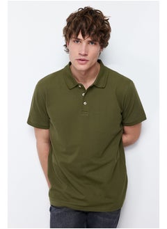 Buy Khaki Slim Fit Polo Neck Short Sleeve Polo Neck T-shirt TMNSS20PO0009 in Egypt