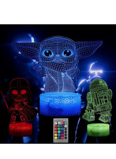 Buy Star Wars Night Lights for Kids 16 Color Baby Yoda Lamp Bedroom Decor 3D Illusion 3 Pattern Star Wars Gifts with Remote & Smart Touch New year Birthday Gifts for Boys Star Wars Fans Star Wars To in UAE