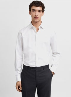 Buy Slim Fit Poplin Suit Shirt in UAE