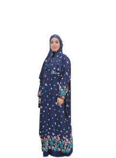 Buy Women One-Piece Prayer Dress Dark Blue in Saudi Arabia