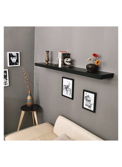 Buy FLOATING WALL SHELF 60CM BLACK SIZE : 60x19.5x3.8cm in UAE