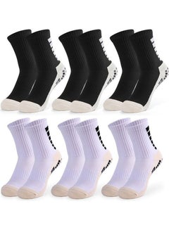 اشتري 6 Pair Men's Anti Slip Football Socks 22.00 x 9.00 x 20.00cm في الامارات