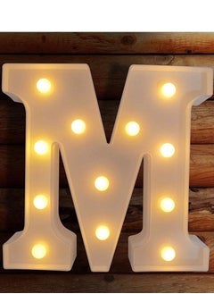 Buy Alphabet LED Letter Lights Light Up Plastic Letters Standing Hanging M ( 8.89in X 9.8in X 1.7iches ) in UAE