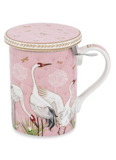 اشتري Dancing Herons Mug with Lid, Multicolour - 350 ml في الامارات