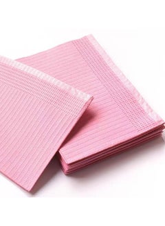 Buy Disposable Nail Art Table Towels 40Pcs, Disposable Dental Bibs Sheets Cloths, Waterproof Table Covers Clean Pad, 13" x 18" Dental Bibs, Dental Napkins For Pets Tray Covers, pink in UAE