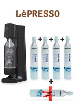 اشتري Carbonator Sparkling Water Maker 800mL with FOUR CO2 Capsule plus ONE CO2 Capsule في الامارات