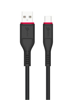 Buy SKA CC2900 USB-A to USB-C Charge Sync Cable Silicone 1.5M Black in UAE