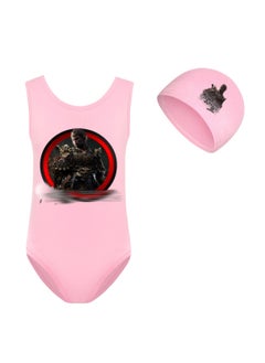 Buy Black Myth Goku Girls' One Piece Swimsuit And Cap Set in UAE