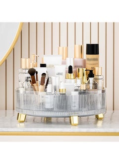 اشتري Clear Makeup Skin Care Organizer for Dresser，Perfume Tray，360 Degree Rotating Lazy Susan Cosmetic Storage, Size:11.42x3.54inge, Size:11.42x3.54in في السعودية