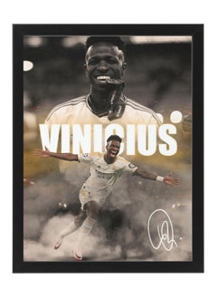 Buy Vinicius Junior Real Madrid Autographed Framed Poster 30x40cm - Football Memorabilia, Soccer Collectible, Gift for Fans in UAE