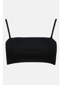 اشتري Women Padded Plain Bikini Top, Black في الامارات