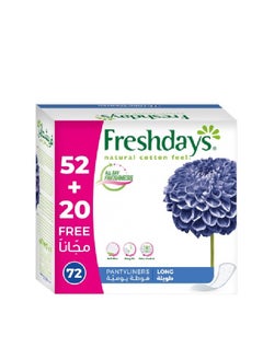 Buy Unscented Long Pantyliners Daily Feminine Pad Mega Pack 72 Sanitary Pads in Saudi Arabia