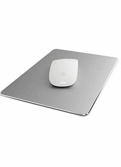 Buy Metal Aluminum Mouse Pad, Smooth Ultra-Thin Hard Mouse pad for Office and Games, Double-Sided Waterproof, Fast and Precise Control of Laptop, Computer and Personal Computer Mouse pad (Silver) in Saudi Arabia