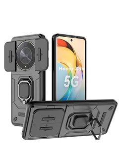 Buy Slide Camera Phone Case Honor X9b/X50 5G Cover Luxury Armor PC Shockproof Metal Ring Stand Protective Back Cover in Saudi Arabia